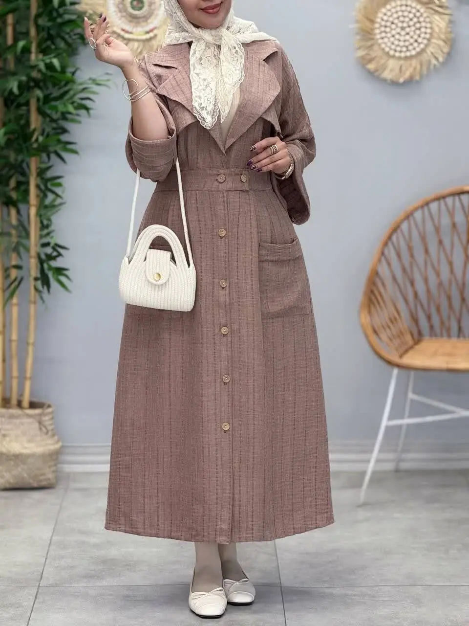 3403-مانتو کفتان مونا